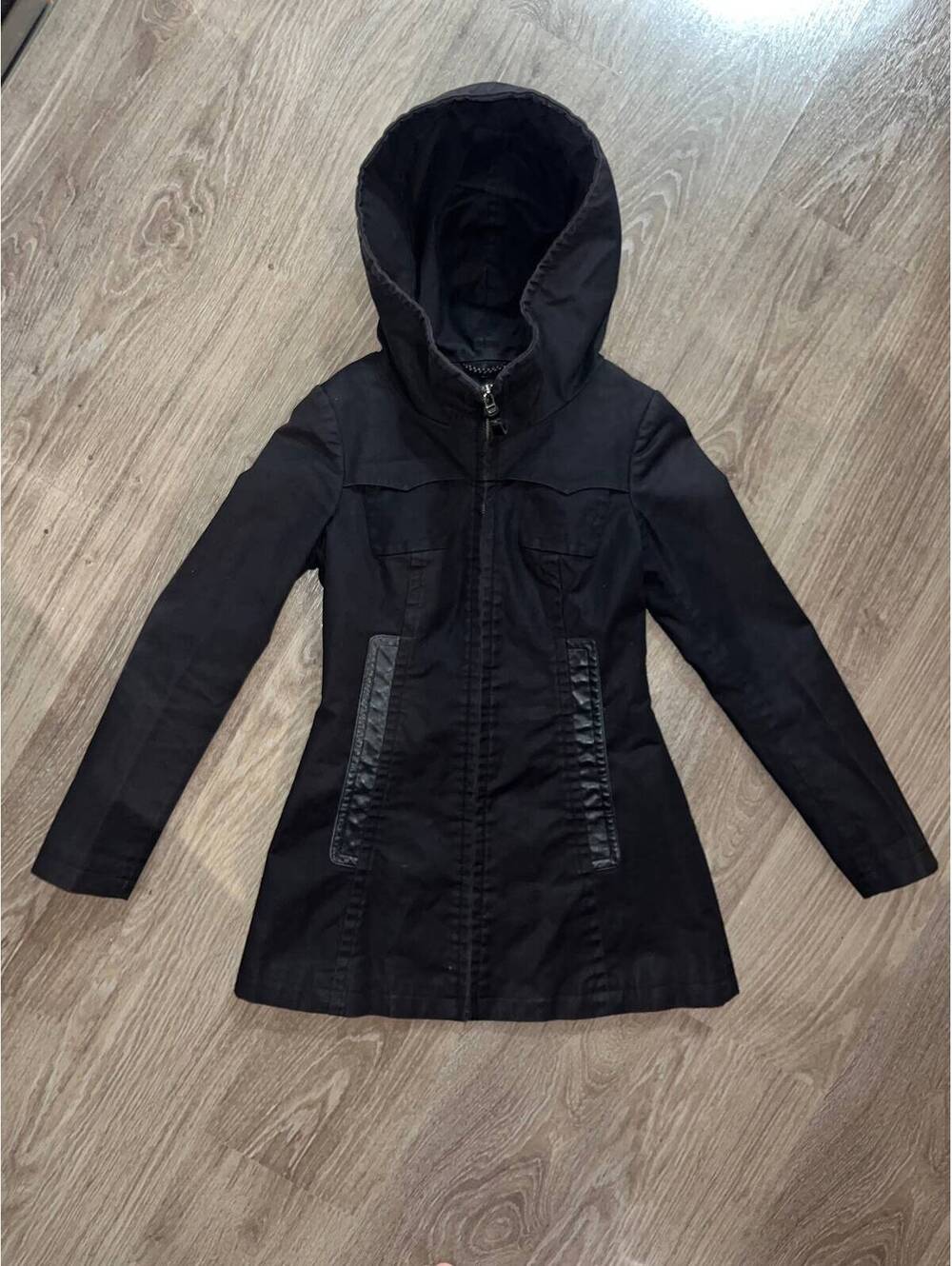 Mackage XS Lightweight Black Jacket with leather details